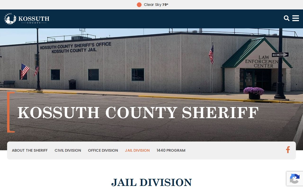 Kossuth County Jail Division procedures page