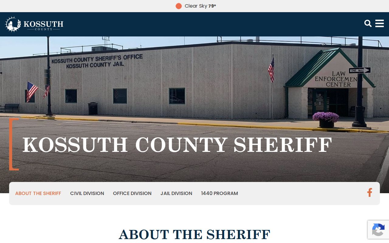 Kossuth County Sheriff official website overview